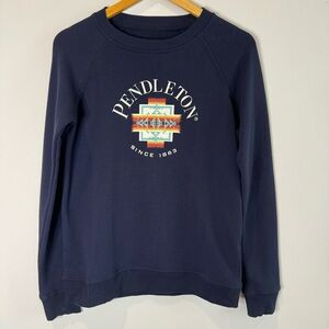 Pendleton Aztec logo Women’s Navy Blue Sweatshirt - sz XS - NWOT